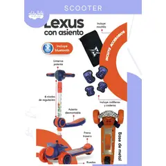 OKA - SCOOTER LEXUS C ASIENTO EQUIPADO - COLOR AZUL Y NARANJA