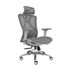 MOBELART - Silla de Oficina Presidente Levi 2 Plus Gris Ergonómico möbelArt