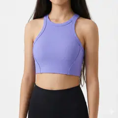 GENERICO - Crop Top Bividí Rib Acanalado Juvenil Aesthetic Teen