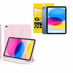 SPACE - Funda Case Para iPad 11 (A16) 2025 11va Gen Con Porta Pencil - rosado + mica