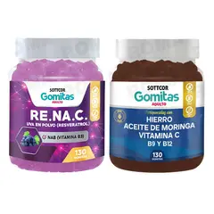 SOTTCOR LABS - GOMITAS RESVERATROL 130UND + GOMITAS HIERRO 130UND