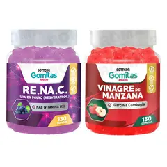 SOTTCOR - GOMITAS RESVERATROL 130UND + GOMITAS VINAGRE DE MANZANA 130UND