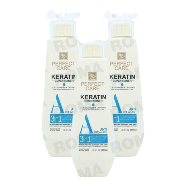 PACK 3 ACONDICIONADOR KERATINA 3 EN 1 800ML PERFECT CARE