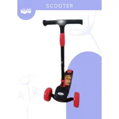 KIDS - SCOOTER INFANTIL MODELO MINI CALAMAR 20 - NEGRO Y ROJO