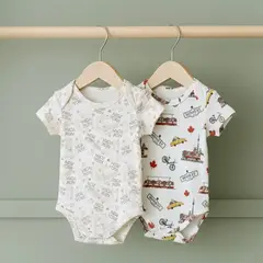 ECOBEBE - Set 2 Bodys Bebé New York & Canada - Algodón Orgánico