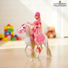 GENERICO - MUÑECA ARTICULABLE PRINCESA CON CABALLO