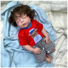 PEQUEÑAS TRAVESURAS - Muñeca Reborn Recién Nacido Charlie Vinilo Siliconado 45 cm