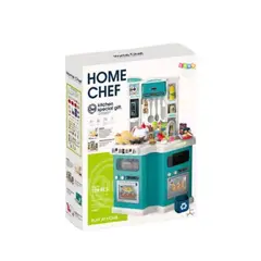 GENERICO - Cocina Infantil Grande 109 Piezas - HOME CHEF Celeste
