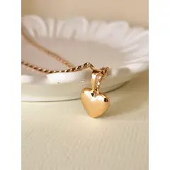 GENERICO - Collar Corazón Bombita Enchapado en oro rosa 18k