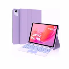 SPACE - Funda Con Teclado Bluetooth Touchpad para Lenovo M11 K11 LILA