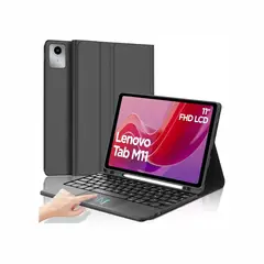 SPACE - Funda Con Teclado Bluetooth Touchpad para Lenovo M11 K11 NEGRO