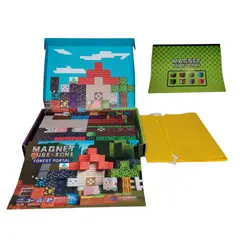 GENERICO - Set de Bloques Imantados 3D Scene 80 piezas - Compatible con Minecraft
