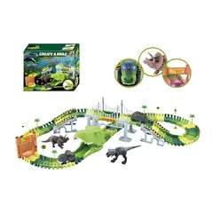 GENERICO - Pista de Carreras Aventura de Dinosaurios 144 Piezas - Juguete Didáctico