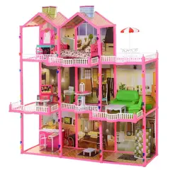 OEM - Juguete Casa de 3 pisos Doll House 245 pcs