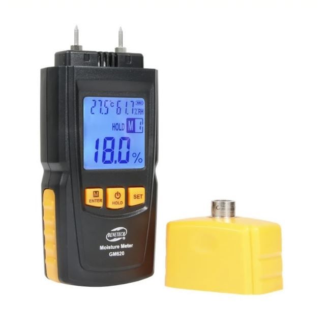Higrómetro Digital Benetech GM620 para Madera Profesional con Sonda 0 a 70 Porciento