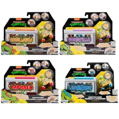 TORTUGAS NINJA - LANZADOR EN FORMA DE VAGON SUBTERRANEO PULL-BACK