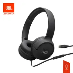 JBL - Audífono Tune 520C USB-C On-Ear Pure Bass Negro