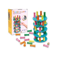 GENERICO - Juego Didáctico de Equilibrio Desafío Colorido Yenga para Niños