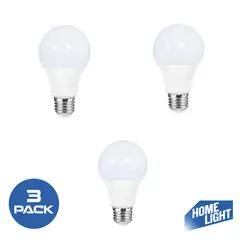 HOME LIGHT - Pack 3 Focos LED 15W Luz Blanca E27 6500K Bajo Consumo