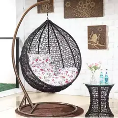 GENERICO - SILLA SILLÓN COLGANTE DE RATÁN DE TERRAZA JARDÍN PLAYA CAMPING EXTERIOR O INTERIOR