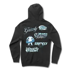 GRIZZLY GRIPTAPE - POLERAS HOODIE GLACIER ZIP HOOD BLACK