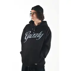 GRIZZLY GRIPTAPE - POLERAS HOODIE GLACIER ZIP HOOD BLACK