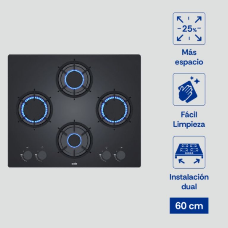 Encimera Rubí A Gas 60cm - 3120SOLCO078