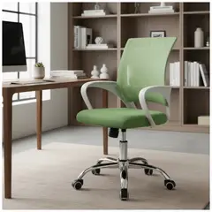 XION - Silla de Oficina Ergonómica Atlantis Giratoria con Posabrazo y Balanceo de Malla Mesh Verde
