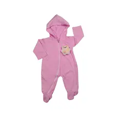 GENERICO - Enterizo con cierre y capucha de algodón