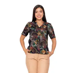 VICCI - Blusa m 34 Haniya rayon verde estamp