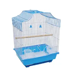 GENERICO - Jaula importada para aves color celeste con base extraíble