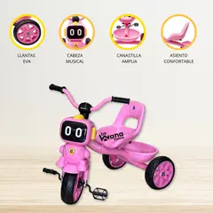 EBABY - Triciclo Chavo para niños «ROBOT» Pink