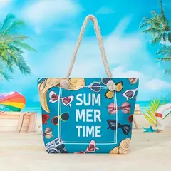 KAST PE - Maxi Bolso de Playa a Rayas Lentis - Turquesa