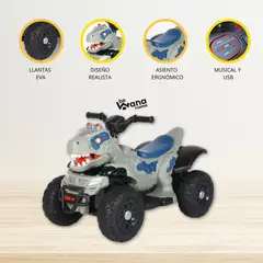 CUZKA - Cuatrimoto a Batería para Niños «BUGUE» Gris