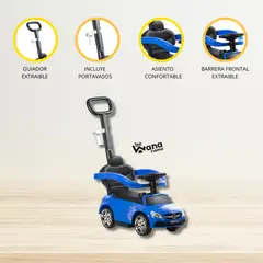 MERCEDES BENZ - Correpasillo empujador 3 en 1 «BUGGY» Blue