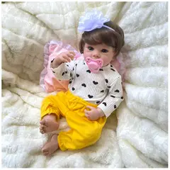 PEQUEÑAS TRAVESURAS - Muñeca Reborn Recién Nacida Betty Vinilo Siliconado 45 cm