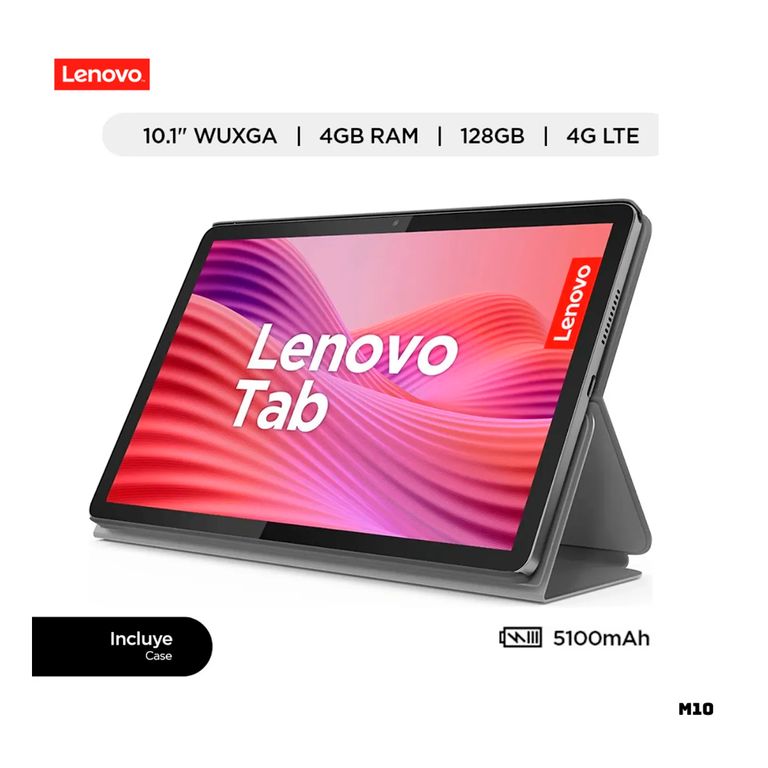 Tablet 4G LTE TB311XU Tab 4GB 128GB - Luna Gray + Folio Case