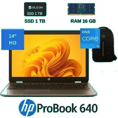 HP - ProBook 640 Intel Core I5, con 16GB RAM, SSD 1TB + Mochila