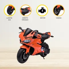 DUCATTI - Moto a batería para niños «DUCATI » Orange Verde