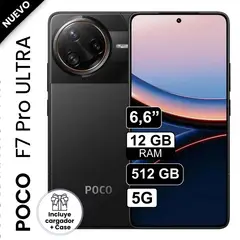 XIAOMI - Celular Poco F7 Ultra 5G 512GB 12GB RAM cámara 50MP frontal 32MP 667 negro