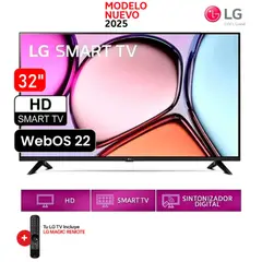 LG - Smart TV 32 HD 32LR600BPSC con webOS y AI ThinQ + ControlMagic