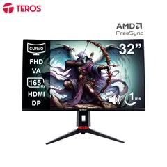 TEROS GAMING - Monitor Curvo Gaming Teros Te-3215G 32" Fhd Va 165Hz 1Ms Hdmi Dp Audio Out