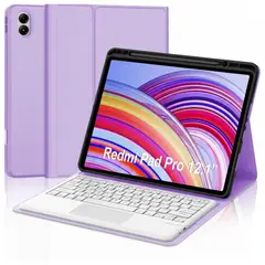 GENERICO - Funda Con Teclado Touchpad Bluetooth Para Redmi Pad Pro 12.1 " - LILA