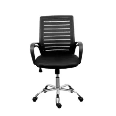 XION - Silla de Oficina Ergonómica Giratoria Onyx con Balanceo y Soporte Lumbar de Malla Mesh Negro