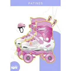 GENERICO - PATINES C/LUCES MAGIC PRINCESA ROSADO - XS (27-30)