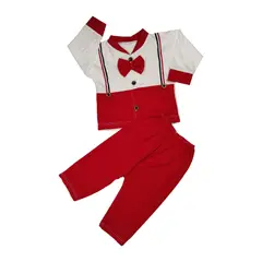 GENERICO - Conjunto 2 piezas bebés corbata y tirantes