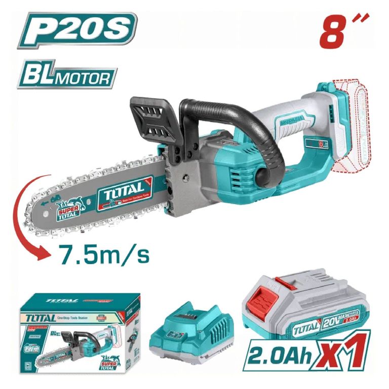 Motosierra De 8 Pulgadas Equipo Completo Total - TGSLI20851