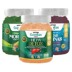GENERICO - PACK 3 GOMITAS MORINGA + ALGAS MARINAS + HEPA DETOX SOTTCORLABS