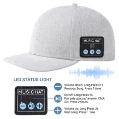 GENERICO - Gorro Bluetooth con Reproductor de Audio Gris