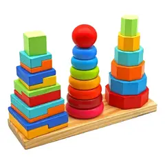 GENERICO - Torres engranaje oval y cuadros colores grande